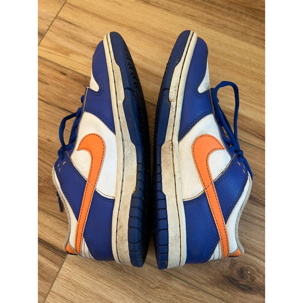Nike Dunk Low Blue White Orange Kids 4Y Sneakers FN7783-400 Sneakers Shoes - Picture 5 of 8